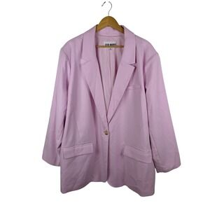 Steve Madden Blazer Size 3X Pink Coquette Pastel Soft Girl Office Career‎ Girly